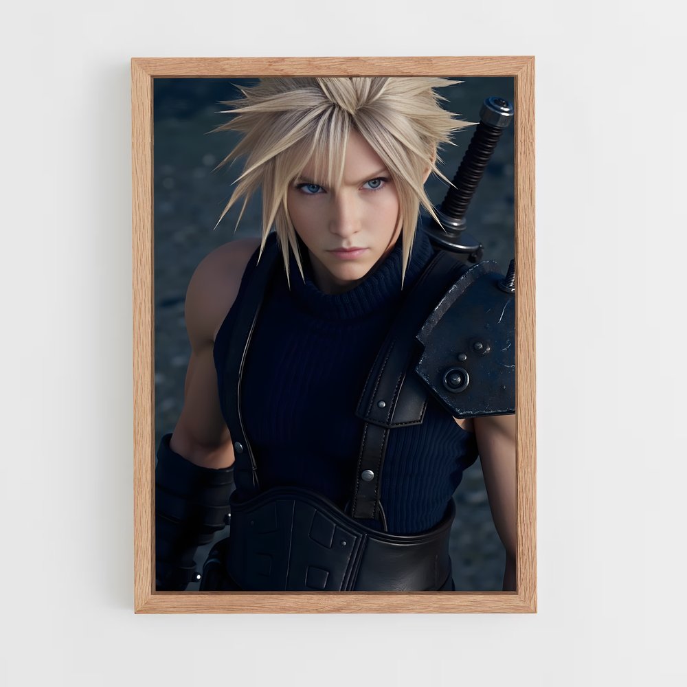 Poster Cloud strife – affiche Final Fantasy (vue 4)